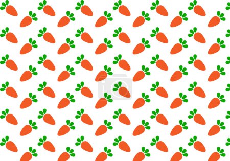 Illustration for Patterned colorful background, Carrot designs, print, editable vector. - Royalty Free Image