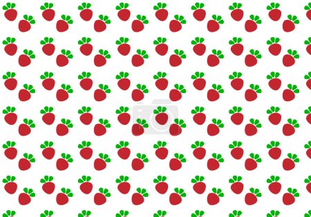Illustration for Patterned colorful background, strawberry designs, print, editable vector. - Royalty Free Image