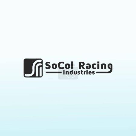 Illustration for Letter SRI vector logo for social racing company - Royalty Free Image