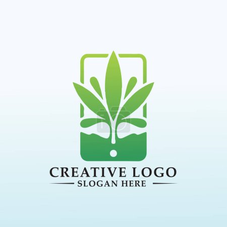Ilustración de CBD Mobile necesita un logo potente - Imagen libre de derechos