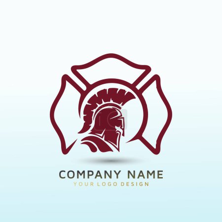 Ilustración de Idea de diseño de logo de vector espartano - Imagen libre de derechos