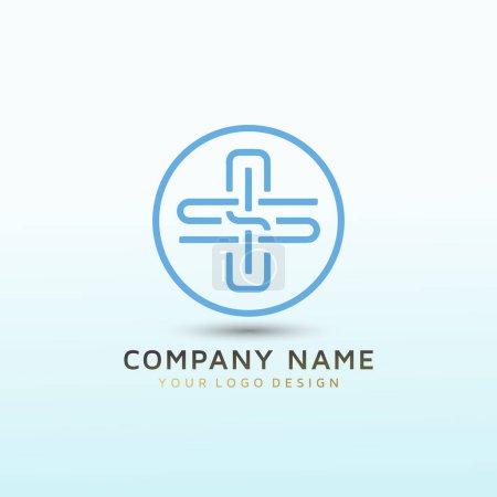 Illustration for Health insurance agency logo SIS - Royalty Free Image