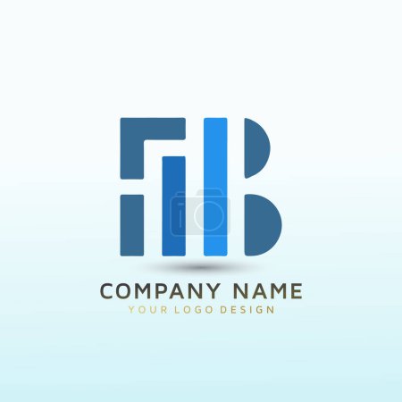 Téléchargez les illustrations : Logo moderne pour une société de financement lettre BF - en licence libre de droit