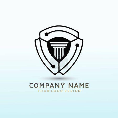 Illustration for Law Firm looking for simple and sleek looking logo DL - Royalty Free Image