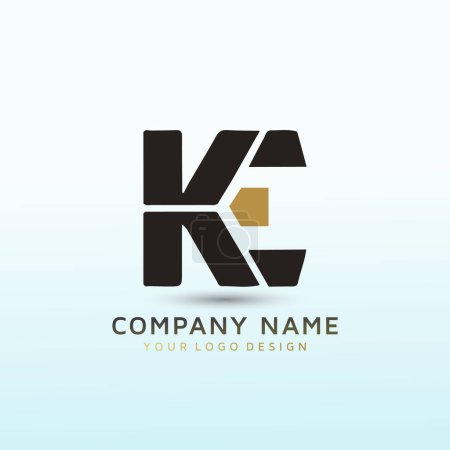 Ilustración de Logo de la nueva empresa constructora KC - Imagen libre de derechos