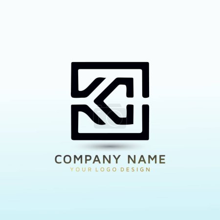 Ilustración de Logo de la nueva empresa constructora KC - Imagen libre de derechos