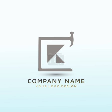 Téléchargez les illustrations : Logo de l'entreprise de nouvelle construction KC - en licence libre de droit