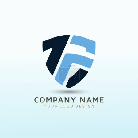 Illustration for Innovative Logo TF for E Commerce Software Company - Royalty Free Image