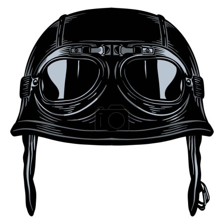 Illustration for Vintage us army motorcycle helmet - Royalty Free Image