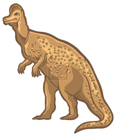 Illustration for Corythosaurus dinosaur - hand drawn vector illustration - Royalty Free Image