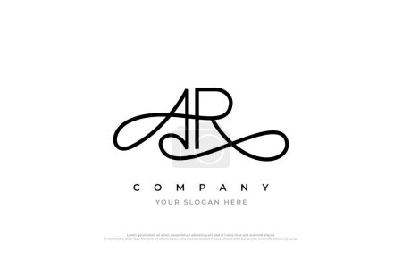 Initial Letter AR Monogram Logo Design Vector