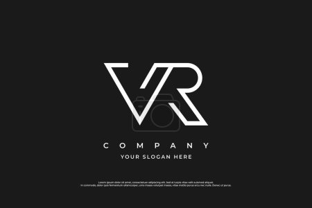 Téléchargez les photos : Lettre VR Monogramme Logo Design - en image libre de droit