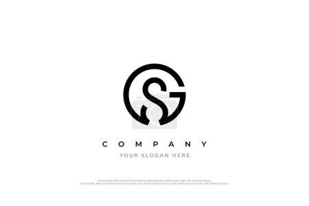 Letra Inicial SG Logo o GS Monogram Logo Design