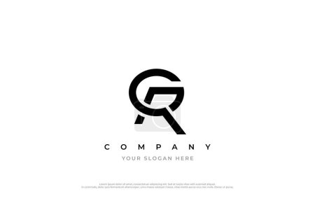 Initial Letter RG or GR Logo Design