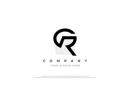 Initial Letter RG or GR Monogram Logo Design