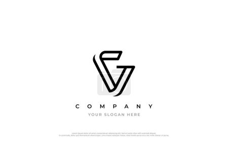 Initial Letter VG or GV Logo Design
