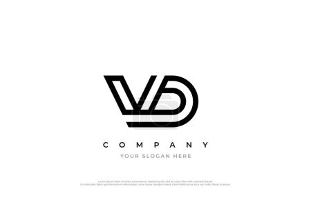 Letra inicial Diseño de Logo VD