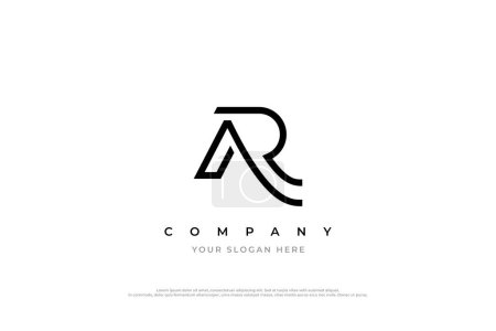 Initial Letter AR Logo or R Logo Design