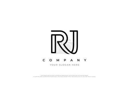 Anfangsbuchstabe RJ Logo Design