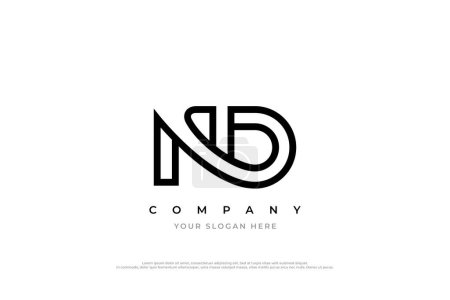 Anfangsbuchstabe ND Logo Design