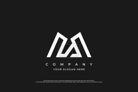 Letter MA or AM Logo Design
