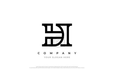 Initial Letter HD oder DH Logo Design