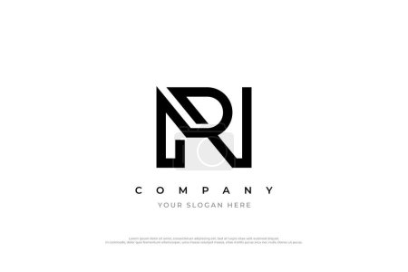 Initial Letter RN or NR Logo Design