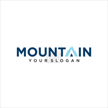 Mountain Landscape Silhouette for Outdoor Travel adventure Vintage logo design 