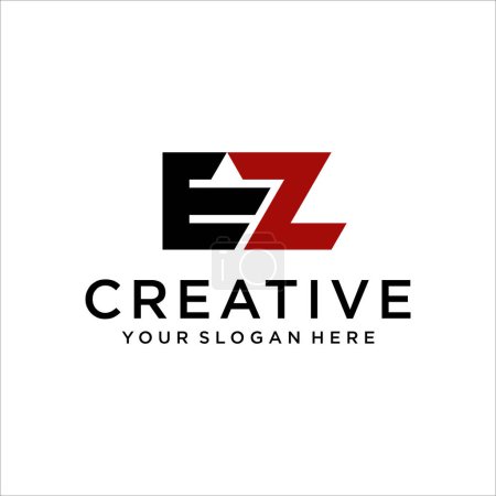 Ilustración de Letra ZE. EZ Diseño del logotipo, Letras del alfabeto logotipo ze plantilla de logotipo de la letra para su marca - Imagen libre de derechos