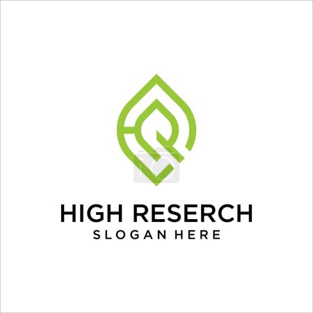 Carta HR Logo Plantilla de diseño