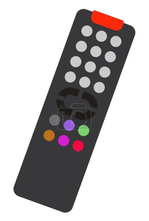 Téléchargez les illustrations : Tv remote control simple vector illustration - en licence libre de droit