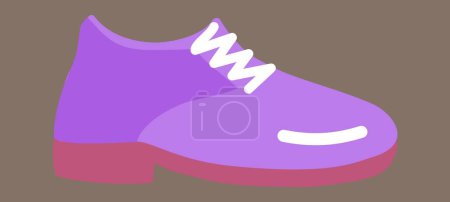 Téléchargez les illustrations : Chaussure violette avec lacets blancs - en licence libre de droit