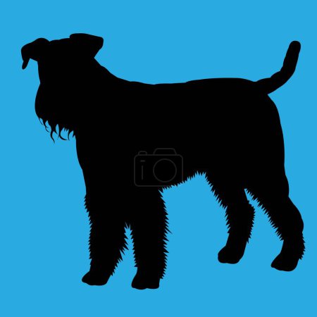 Illustration for Terrier dog silhouette vector illustration - Royalty Free Image