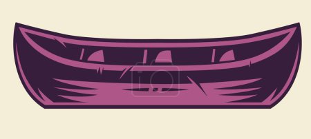 Ilustración de Barco de madera logotipo vector ilustración - Imagen libre de derechos
