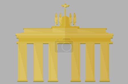 Ilustración de Brandenburg puerta en berlin vector ilustración - Imagen libre de derechos