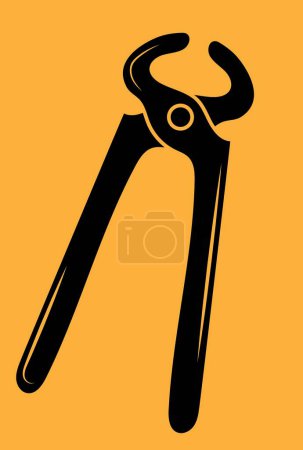 Illustration for Black nail pullers vector illustration - Royalty Free Image