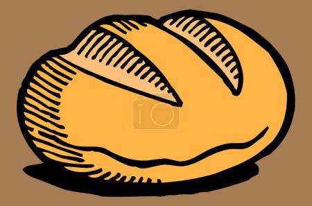 Illustration for Small loaf bread vector illustration - Royalty Free Image