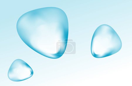 Illustration for Smooth oval pieces of ice - Royalty Free Image