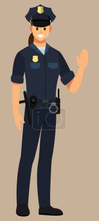 Illustration for Female police officer in uniform - Royalty Free Image