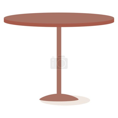 Illustration for Round brown table on white background - Royalty Free Image