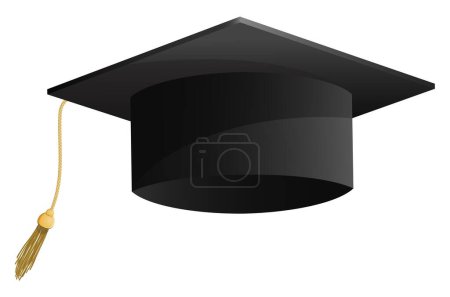 Illustration for Square hat for scientist or graduate - Royalty Free Image