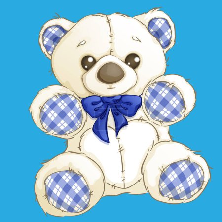 Téléchargez les illustrations : Jouet pour enfants fabriqué à partir de restes en forme d'ours - en licence libre de droit