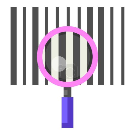 barcode with magnifying glass icon