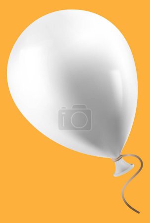 Téléchargez les illustrations : Illustration vectorielle de ballon volumétrique blanc - en licence libre de droit