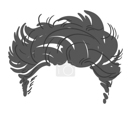 illustration vectorielle de coiffure de haut homme