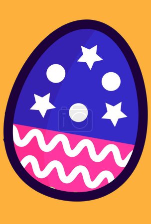 decorated easter egg vector illustration