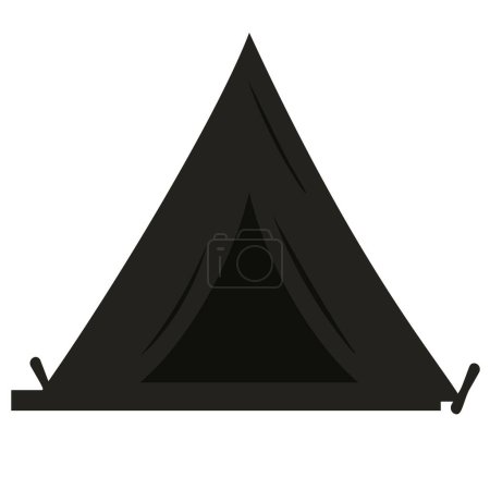 dark tent for camping vector illustration
