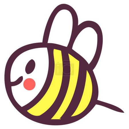 simple image of a fat bee