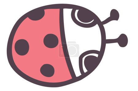 simple image of ladybug vector illustration