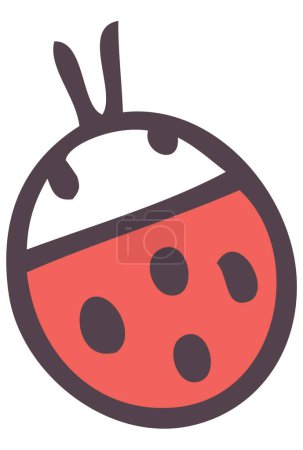simple image of ladybug vector illustration